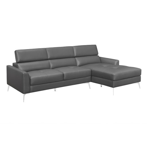 Homelegance - Ashland 2-Piece Sectional with Right Chaise in Gray - 9408DGY*SC - GreatFurnitureDeal