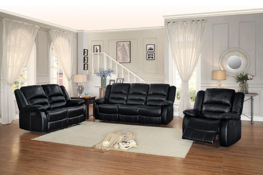 Homelegance - Jarita 3 Piece Reclining Living Room Set - 8329BLK-3SET - GreatFurnitureDeal
