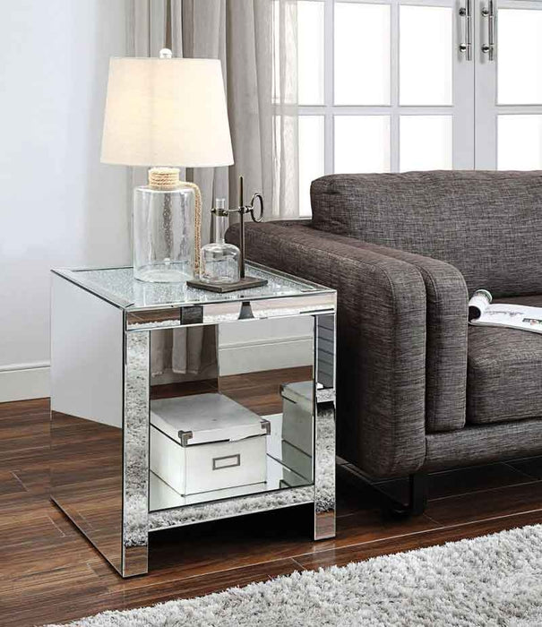 Acme Furniture - Malish Mirrored End Table - 83582