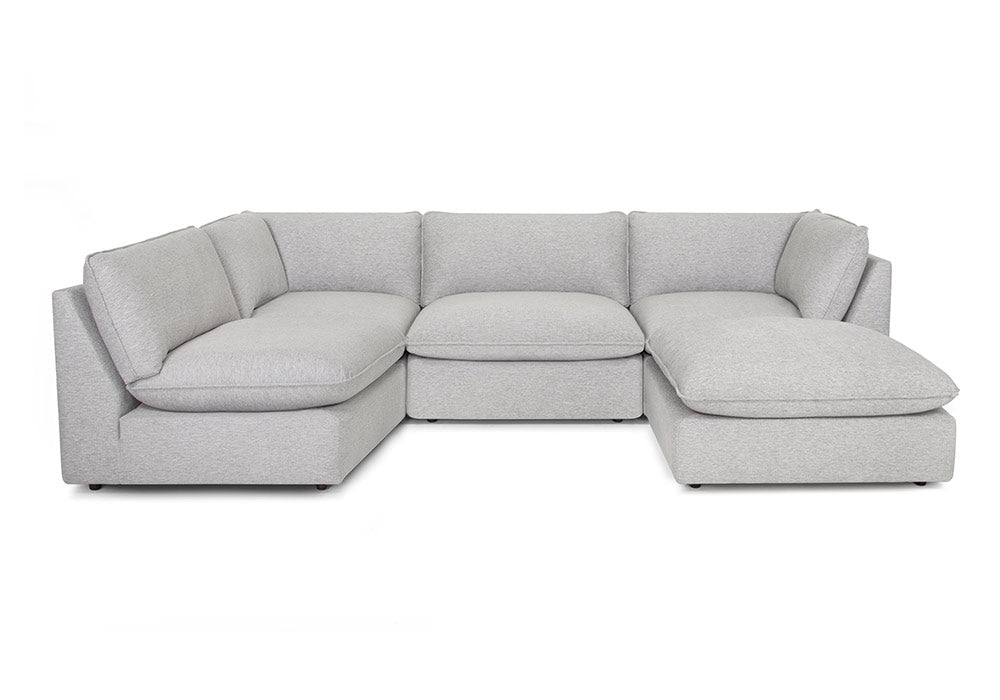 Franklin Furniture - Boston 3 Piece Stationary Sectional Sofa Marble - 835 BOSTON-3057-07