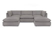 Franklin Furniture - Boston 5 Piece Stationary Sectional Sofa Slate - 835-03-01-03-01-18-SLATE - GreatFurnitureDeal