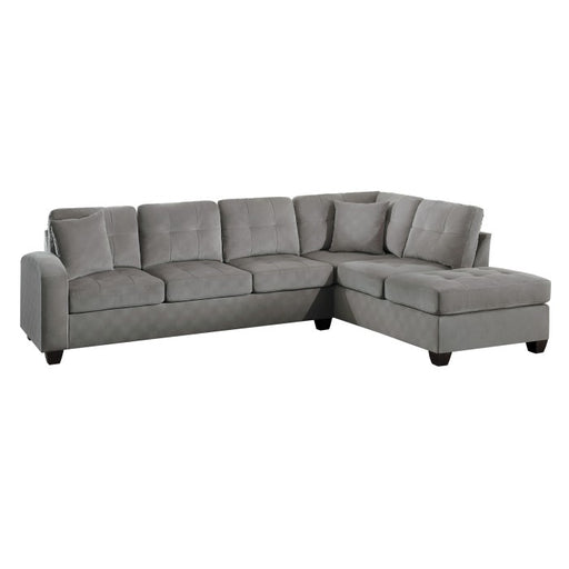 Homelegance - Emilio 2-Piece Reversible Sectional with Chaise in Gray - 8367TP* - GreatFurnitureDeal