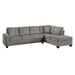 Homelegance - Emilio 2-Piece Reversible Sectional with Chaise in Gray - 8367TP* - GreatFurnitureDeal