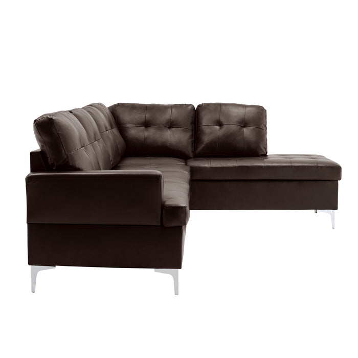 Homelegance - Barrington 2 Piece Sectional in Brown - 8378BRW