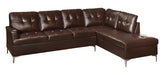 Homelegance - Barrington 2 Piece Sectional in Brown - 8378BRW