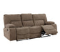 GFD Home - Ohio Manual Recliner 2 Pc Living Room Set Made With Chenille Upholstery in Brown - GreatFurnitureDeal