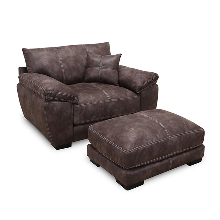 Franklin Furniture - 840 Teagan Chair & a Half with Matching Ottoman - 84088-84018