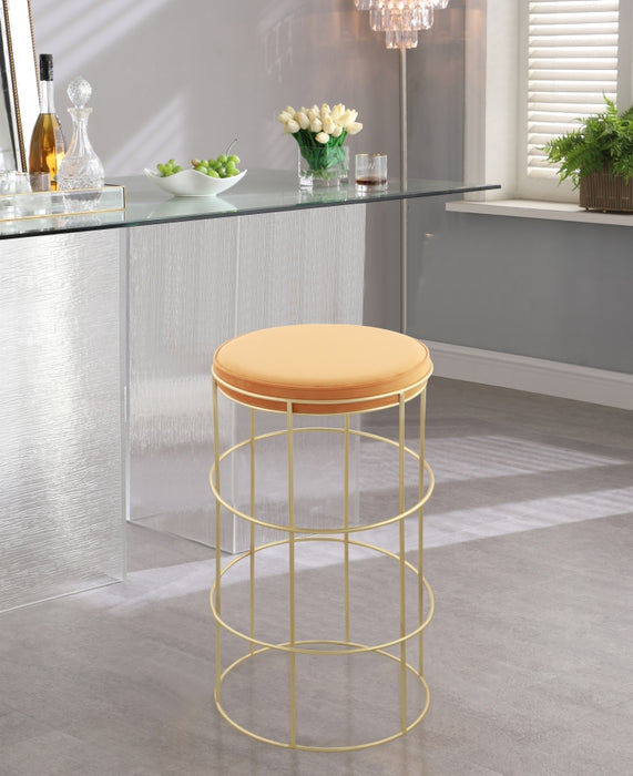 Meridian Furniture - Rebar Velvet Counter Stool Set of 2 in Mango - 940Mango-C