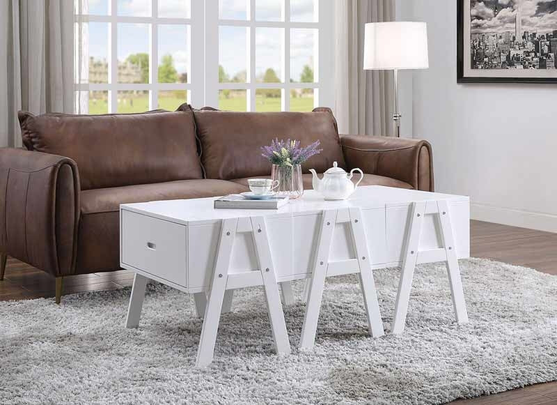 Acme Furniture - Lonny White Coffee Table - 84155 - GreatFurnitureDeal