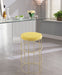 Meridian Furniture - Rebar Velvet Counter Stool Set of 2 in Yellow - 940Yellow-C - GreatFurnitureDeal