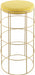 Meridian Furniture - Rebar Velvet Bar Stool Set of 2 in Yellow - 941Yellow-C - GreatFurnitureDeal