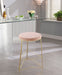 Meridian Furniture - Tres Velvet Counter Stool Set of 2 in Pink - 942Pink-C - GreatFurnitureDeal