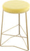 Meridian Furniture - Tres Velvet Counter Stool Set of 2 in Yellow - 942Yellow-C - GreatFurnitureDeal