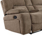 GFD Home - Ohio Manual Recliner 2 Pc Living Room Set Made With Chenille Upholstery in Brown - GreatFurnitureDeal