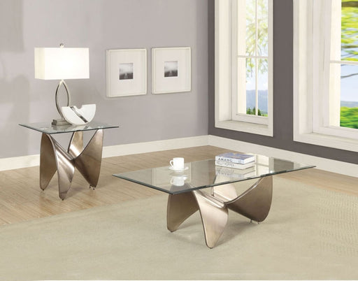 Acme Furniture - Widforss Antique Silver & Clear Glass 3 Piece Occasional Table Set - 84535-3SET - GreatFurnitureDeal