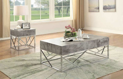 Acme Furniture - Burgo Faux Marble & Chrome 3 Piece Occasional Table Set - 84575-3SET - GreatFurnitureDeal