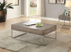 Acme Furniture - Cecil II Gray Oak & Chrome Coffee Table - 84580 - GreatFurnitureDeal