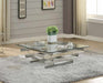 Acme Furniture - Salonius Stainless Steel & Clear Glass Coffee Table - 84610