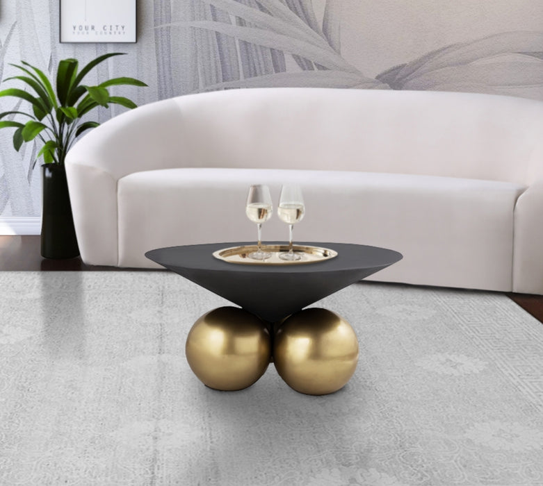 Meridian Furniture - Naples 3 Piece Occasional Table Set in Brushed Brass - 265-3SET
