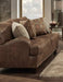 Franklin Furniture - Indira Faux Leather 3 Piece Living Room Set - 848-3SET-WALNUT