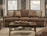 Franklin Furniture - Indira Faux Leather Sofa in Walnut - 84840-WALNUT