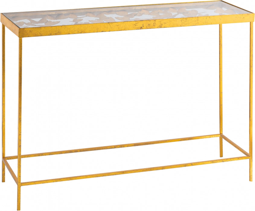 Meridian Furniture - Butterfly Console Table in Gold - 470-T - GreatFurnitureDeal