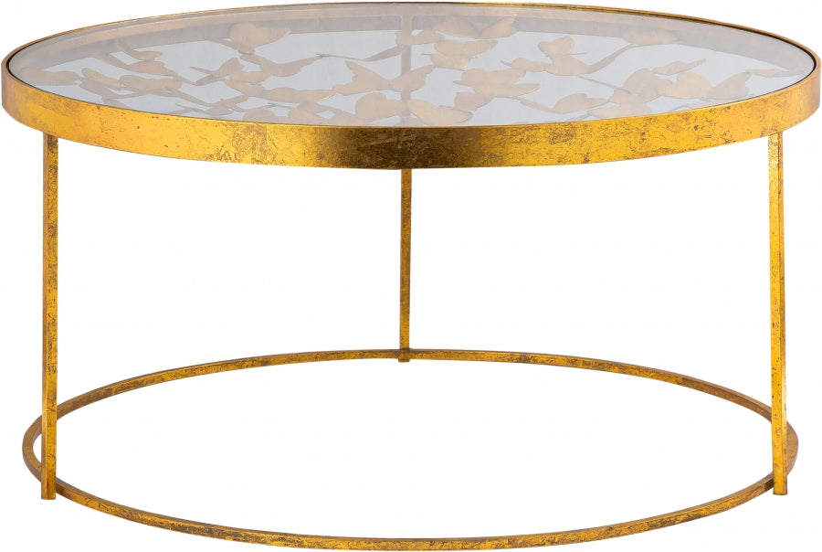 Meridian Furniture - Butterfly Coffee Table in Gold - 470-C - GreatFurnitureDeal