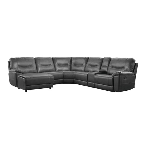 Homelegance - Columbus 6-Piece Modular Reclining Sectional with Left Chaise - 8490GRY-6LCRR - GreatFurnitureDeal