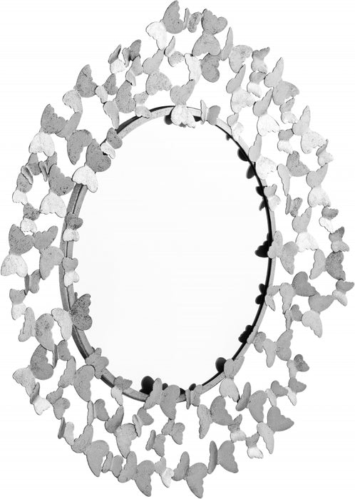 Meridian Furniture - Butterfly Mirror in Silver - 471-M