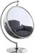 Meridian Furniture - Luna Acrylic Swing Bubble Accent Chair in Grey - 507Grey - GreatFurnitureDeal