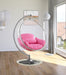 Meridian Furniture - Luna Acrylic Swing Bubble Accent Chair in Pink - 507Pink - GreatFurnitureDeal
