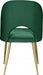 Meridian Furniture - Logan Velvet Dining Chair Set of 2 in Green - 990Green-C - GreatFurnitureDeal