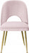 Meridian Furniture - Logan Velvet Dining Chair Set of 2 in Pink - 990Pink-C - GreatFurnitureDeal