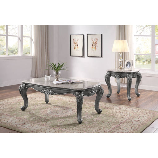 Acme Furniture - Ariadne 3 Piece Occasional Tables Set in Marble & Platinum - 85345-3SET - GreatFurnitureDeal