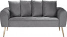 Meridian Furniture - Quinn 3 Piece Living Room Set in Grey - 639Grey-S-3SET - GreatFurnitureDeal