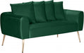 Meridian Furniture - Quinn 3 Piece Living Room Set in Green - 639Green-S-3SET - GreatFurnitureDeal