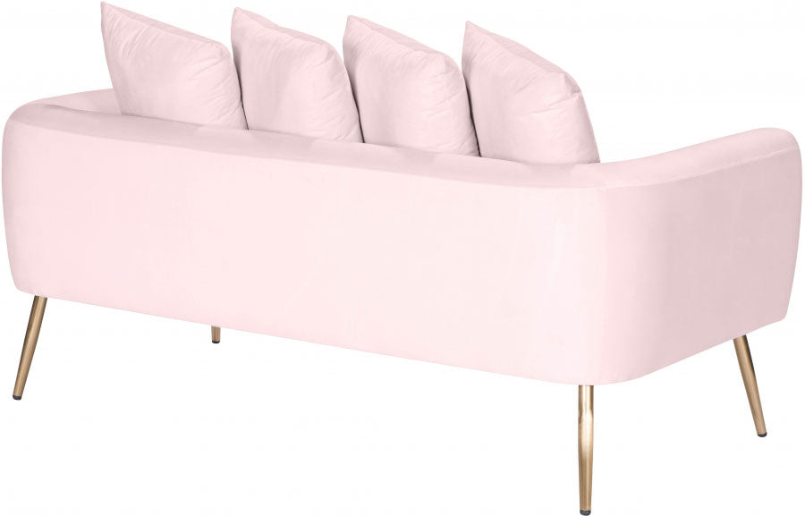 Meridian Furniture - Quinn 3 Piece Living Room Set in Pink - 639Pink-S-3SET - GreatFurnitureDeal