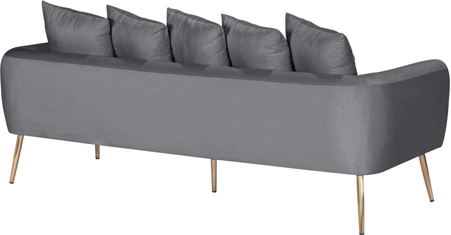 Meridian Furniture - Quinn 3 Piece Living Room Set in Grey - 639Grey-S-3SET - GreatFurnitureDeal