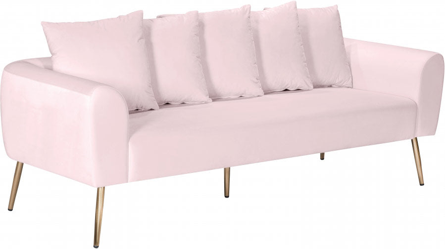 Meridian Furniture - Quinn 3 Piece Living Room Set in Pink - 639Pink-S-3SET - GreatFurnitureDeal