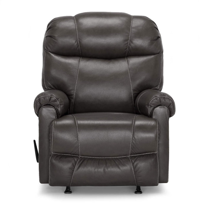 Franklin Furniture - Caliber Leather Recliner in Antigua Dark Gray - 8566-LM 92-04 - GreatFurnitureDeal