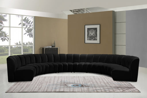 Meridian Furniture - Infinity Modular 8 Piece Sectional in Black - 638Black-8PC - GreatFurnitureDeal