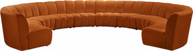 Meridian Furniture - Infinity 10 Piece Modular Sectional in Cognac - 638Cognac-10PC - GreatFurnitureDeal