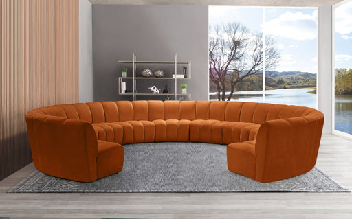 Meridian Furniture - Infinity 11 Piece Modular Sectional in Cognac - 638Cognac-11PC - GreatFurnitureDeal