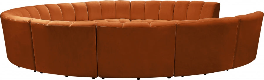 Meridian Furniture - Infinity 11 Piece Modular Sectional in Cognac - 638Cognac-11PC - GreatFurnitureDeal