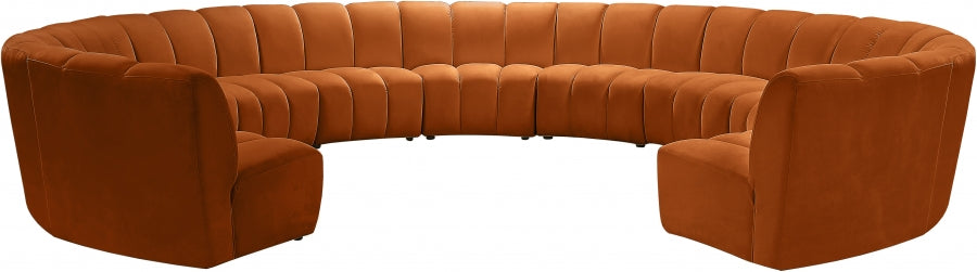 Meridian Furniture - Infinity 11 Piece Modular Sectional in Cognac - 638Cognac-11PC - GreatFurnitureDeal