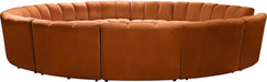 Meridian Furniture - Infinity 12 Piece Modular Sectional in Cognac - 638Cognac-12PC - GreatFurnitureDeal