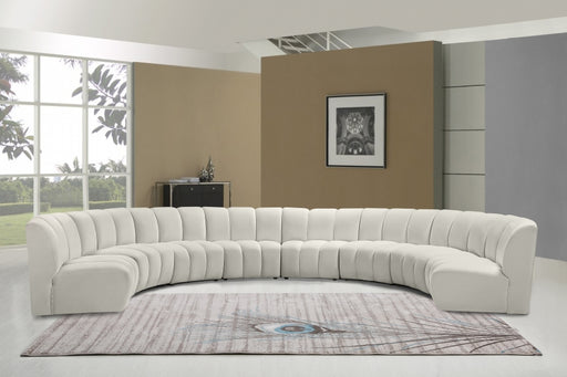 Meridian Furniture - Infinity Modular 8 Piece Sectional in Cream - 638Cream-8PC - GreatFurnitureDeal