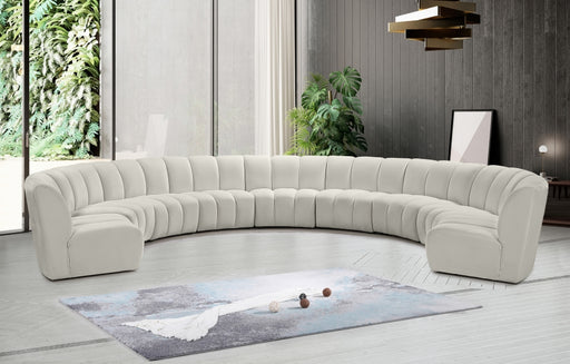 Meridian Furniture - Infinity Modular 9 Piece Sectional in Cream - 638Cream-9PC - GreatFurnitureDeal