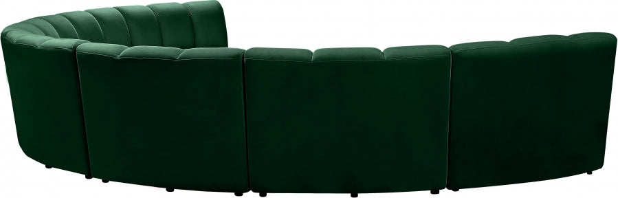 Meridian Furniture - Infinity Modular 7 Piece Sectional in Green - 638Green-7PC - GreatFurnitureDeal