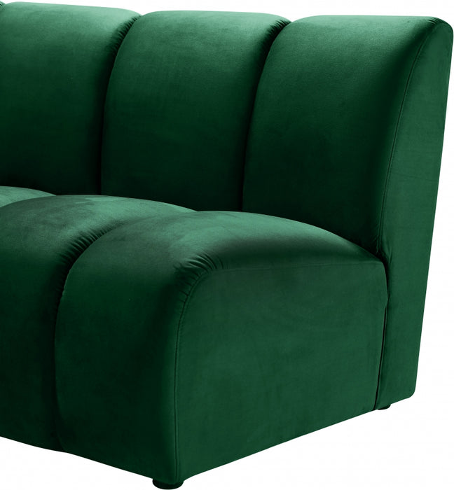 Meridian Furniture - Infinity Modular 7 Piece Sectional in Green - 638Green-7PC - GreatFurnitureDeal